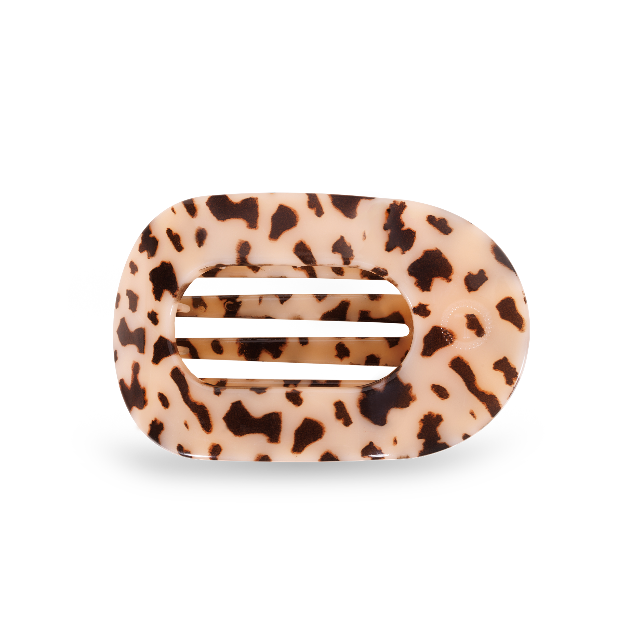 TELETIES - Blonde Tortoise Medium Flat Round Clip