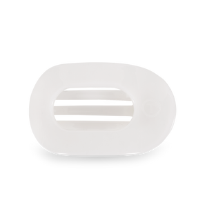 TELETIES - Coconut White Small Flat Round Clip