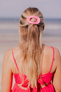 TELETIES - Paradise Pink Small Flat Round Hair Clip