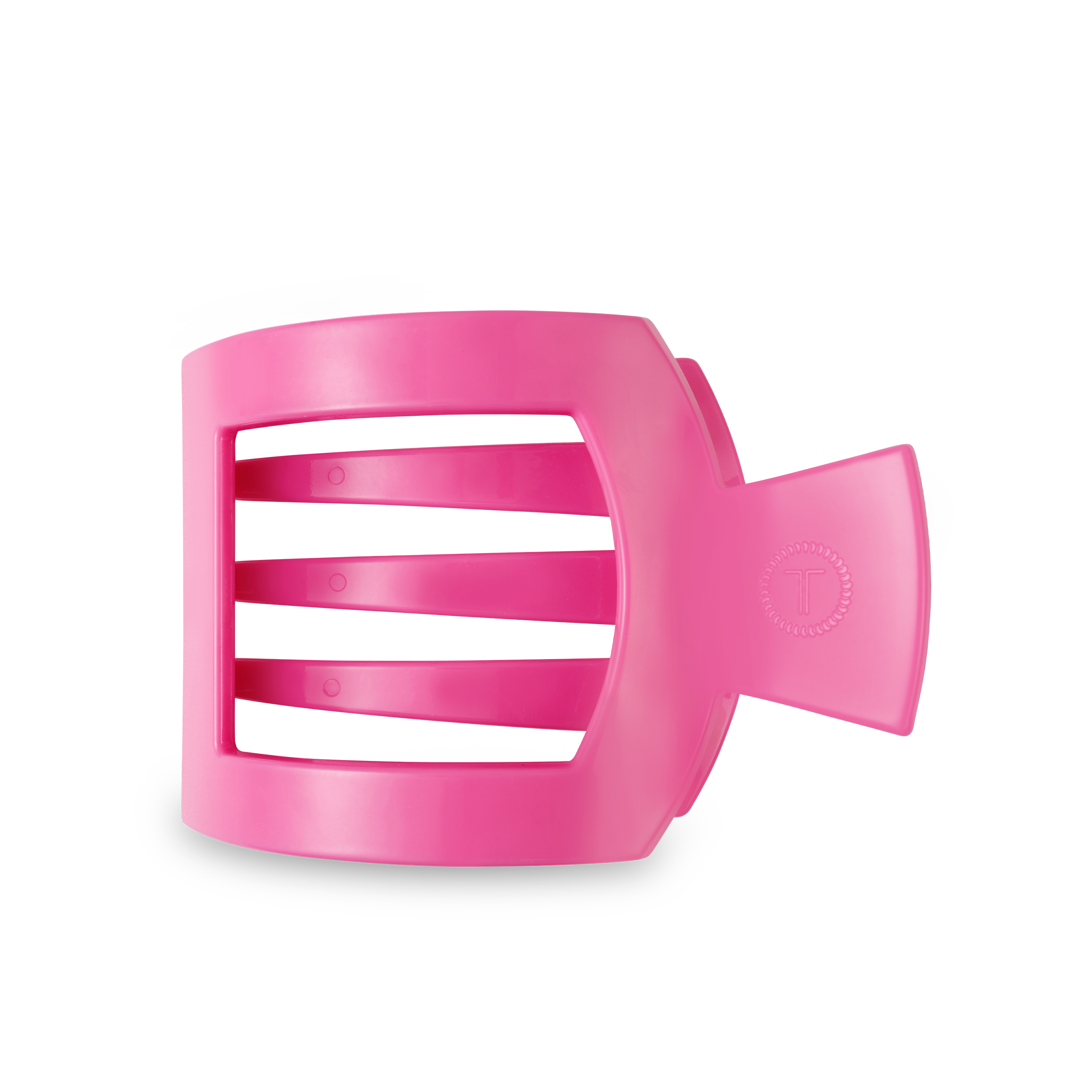 TELETIES - Paradise Pink Large Flat Square Hair Clip