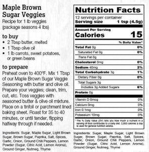 Maple brown sugar veggie seasoning