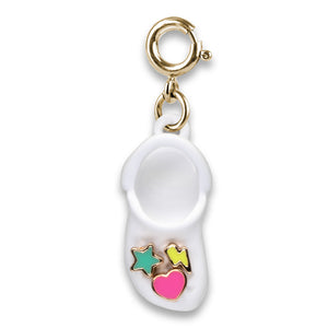 Gold rubber clog charm