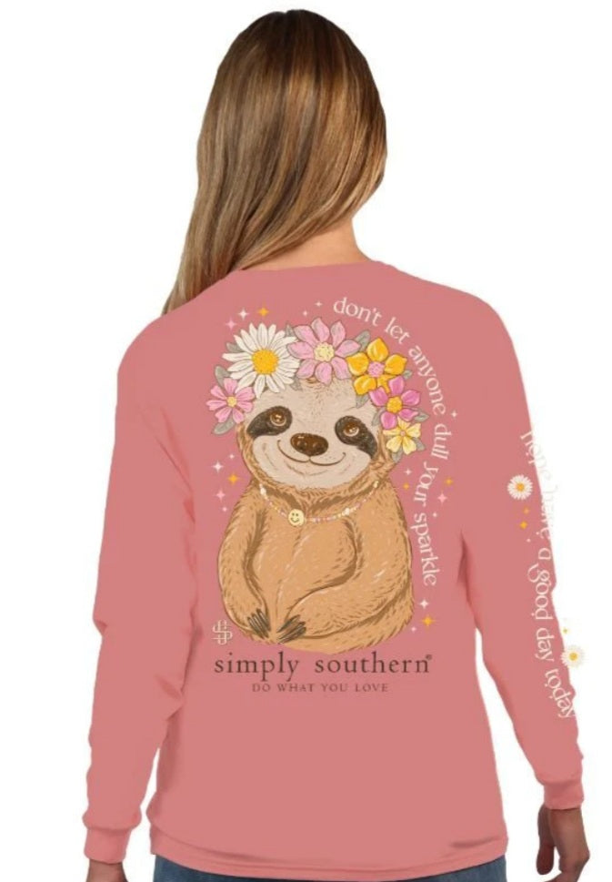 Simply southern long sleeve sloth shirt