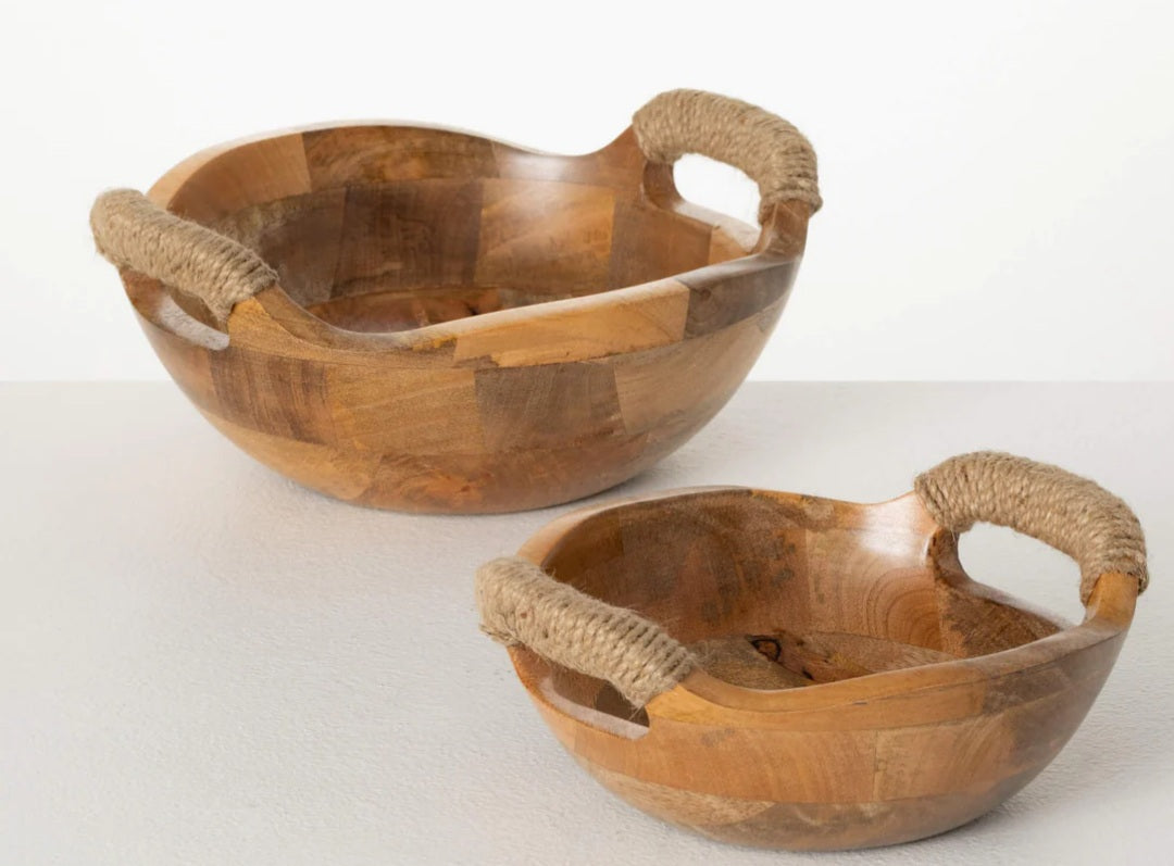 Wooden kitchen bowls