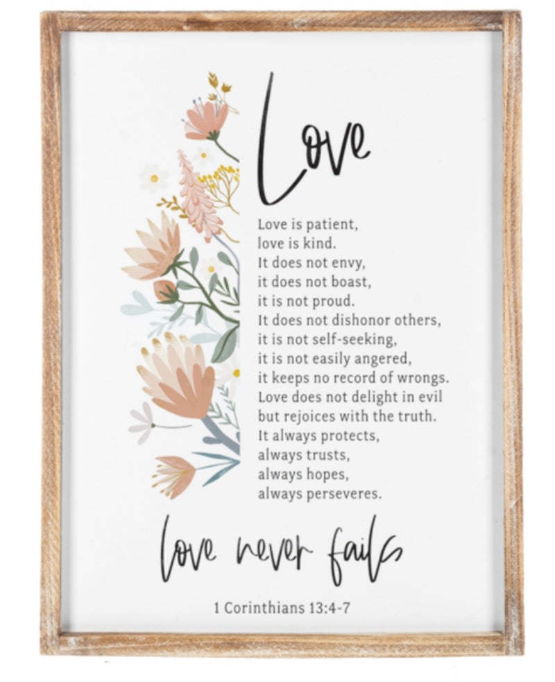 Love is patient wall decor