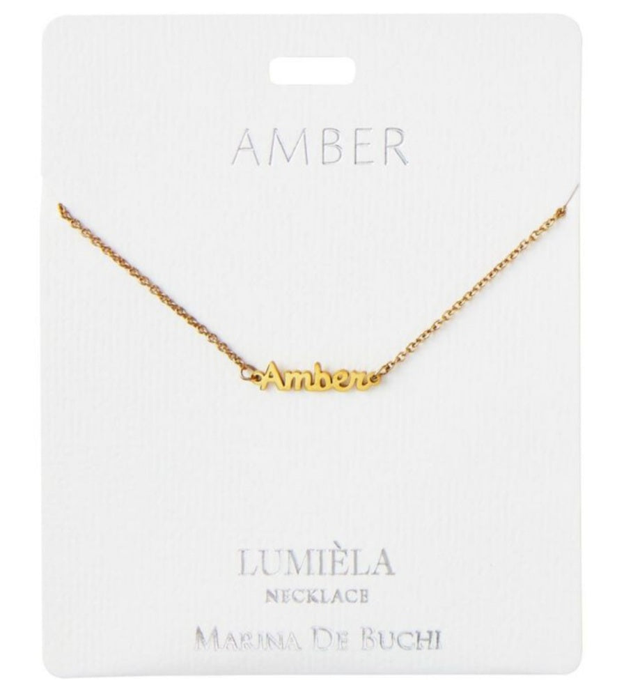 Lumièla name necklaces A-B