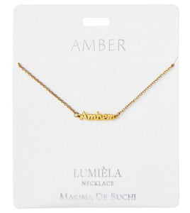 Lumièla name necklaces A-B