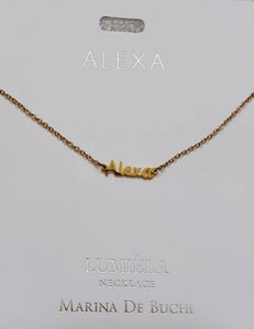 Lumièla name necklaces A-B