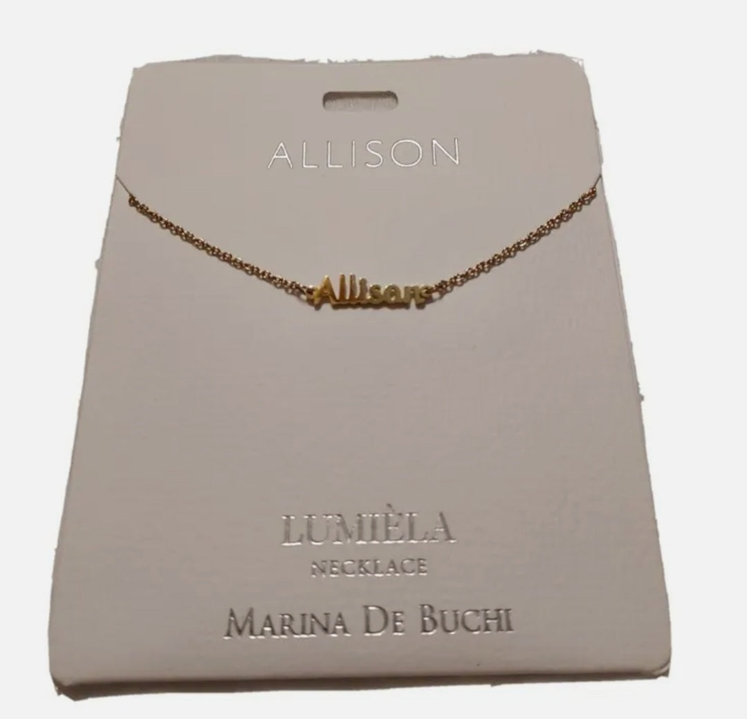 Lumièla name necklaces A-B