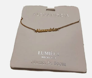 Lumièla name necklaces A-B