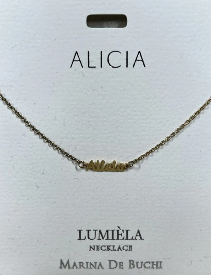 Lumièla name necklaces A-B