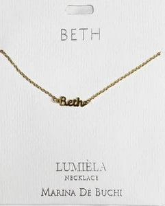 Lumièla name necklaces A-B