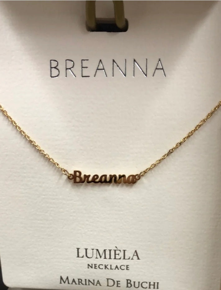 Lumièla name necklaces A-B