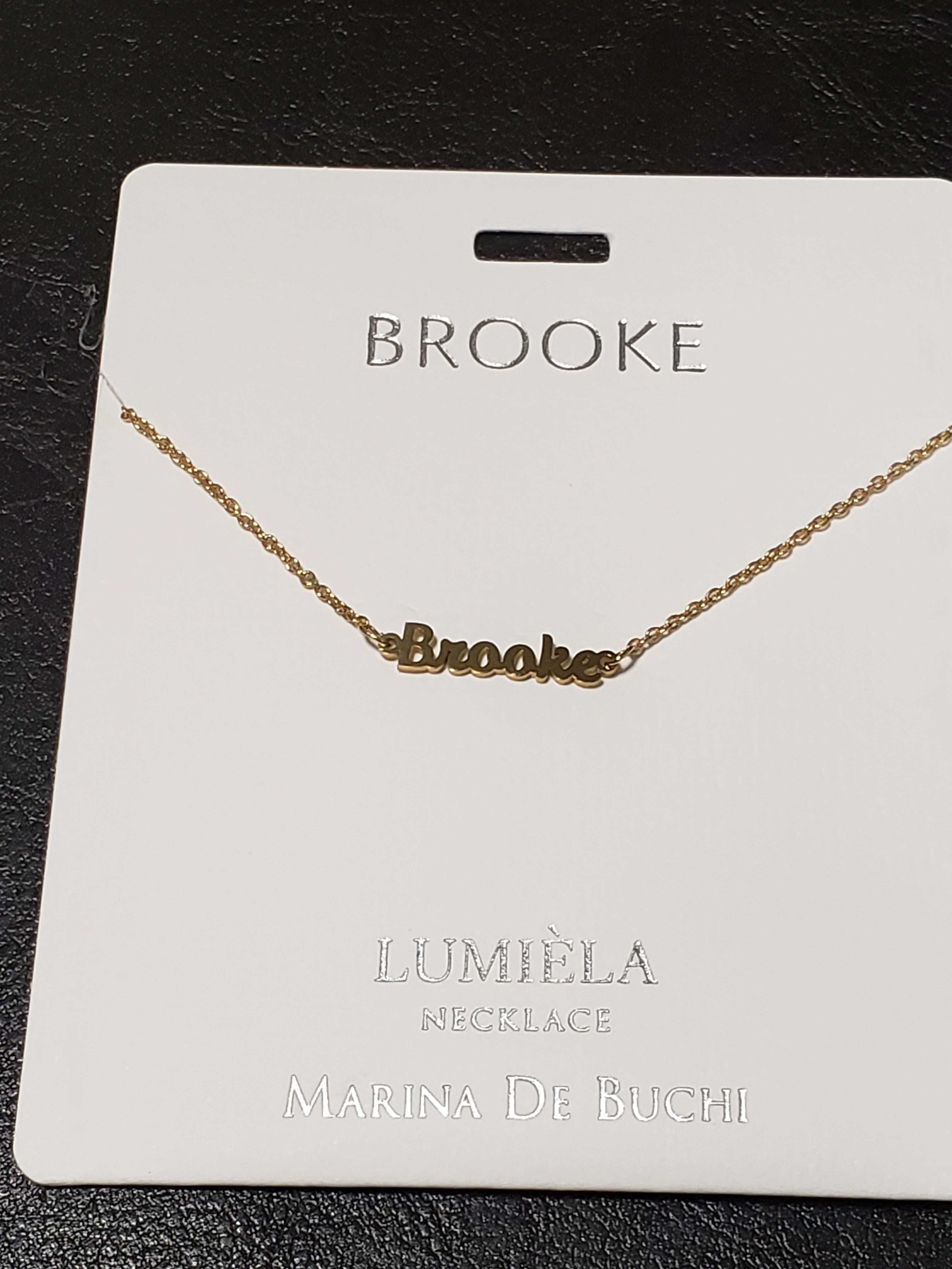 Lumièla name necklaces A-B