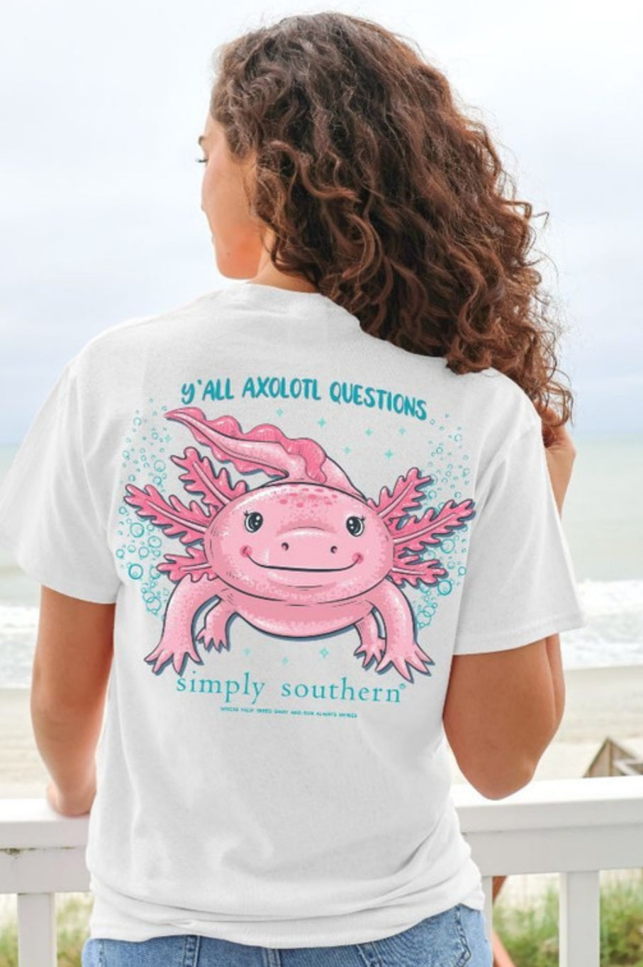 Simply southern youth axolotl shirt