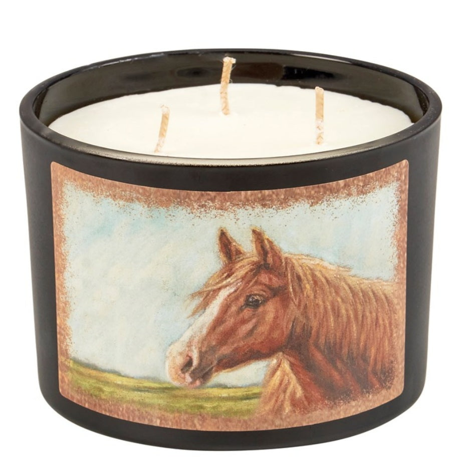 Horse jar candle