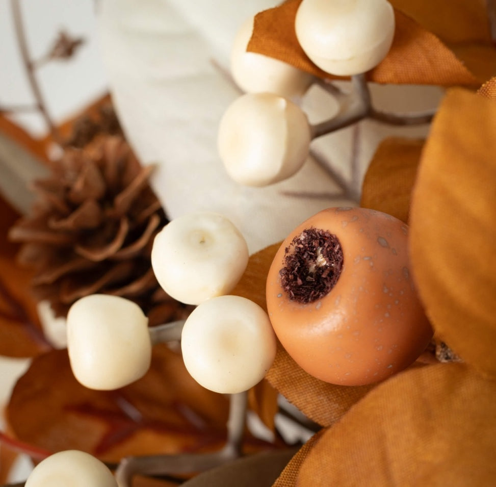 Mixed fall foliage orb