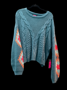 Sweater with aztec sleeve