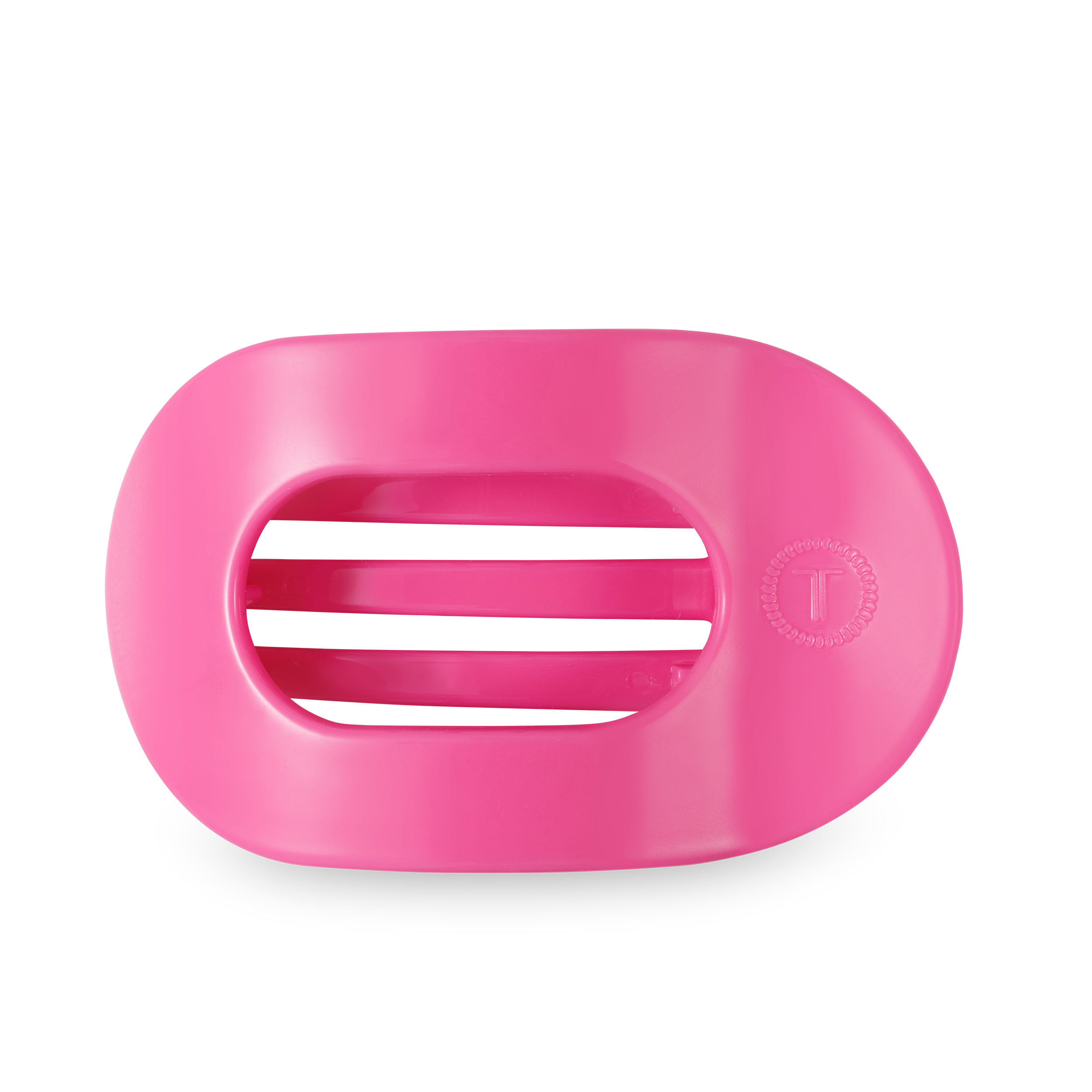 TELETIES - Paradise Pink Large Flat Round Hair Clip