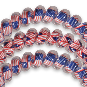 TELETIES - Stars and Stripes - Large Spiral Hair Coils, Hair Ties