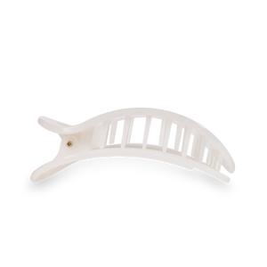 TELETIES - Coconut White Medium Flat Round Clip