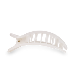 TELETIES - Coconut White Small Flat Round Clip