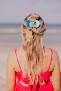 TELETIES - Poolside Medium Flat Round Hair Clip