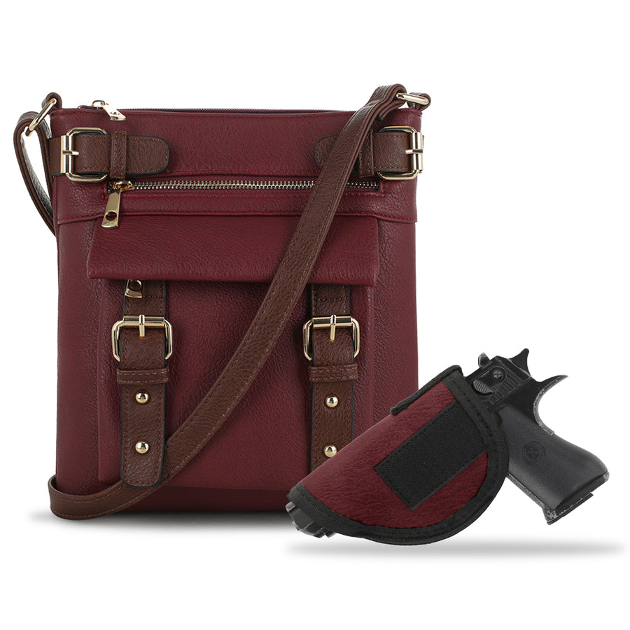 concealed carry crossbody - wine