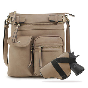 Shelby concealed carry lock and key crossbody