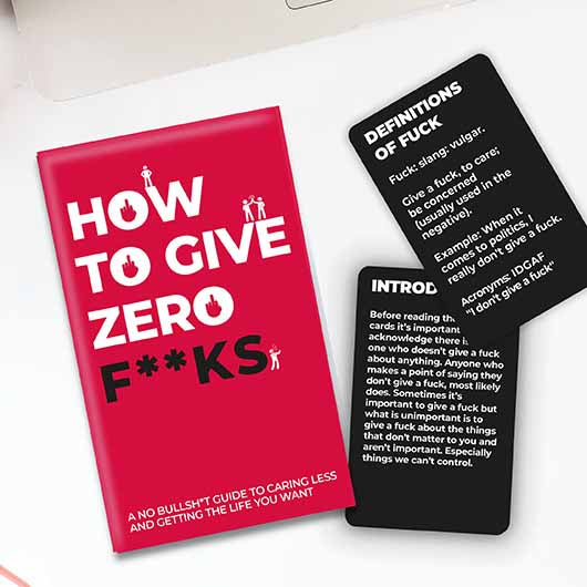 How to give zero fucks
