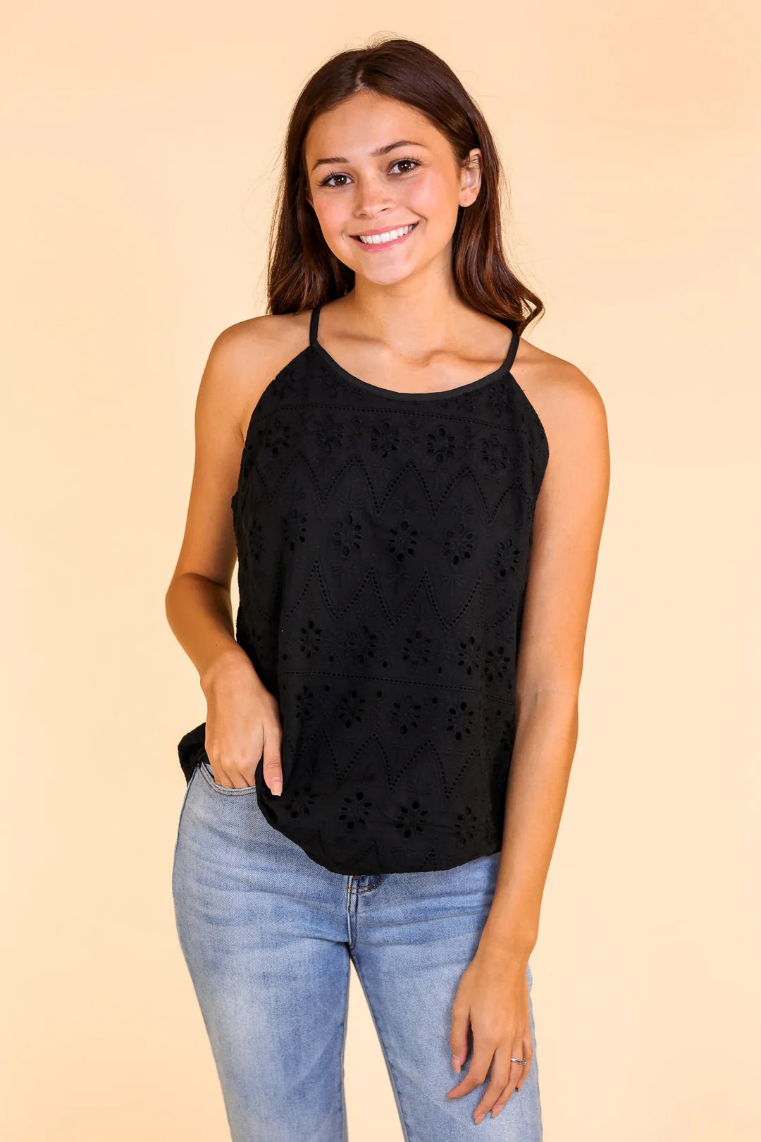 THE YALA TOP IN BLACK