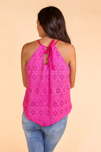 THE YALA TOP in hot pink