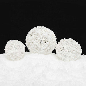 White Christmas ornament balls