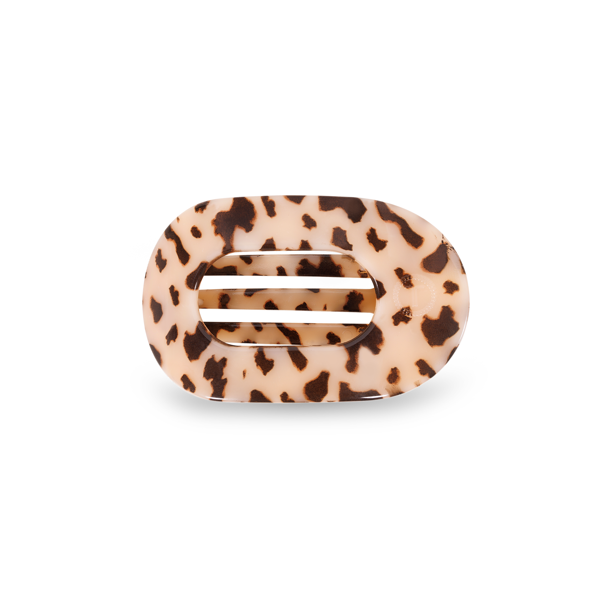 TELETIES - Blonde Tortoise Small Flat Round Clip