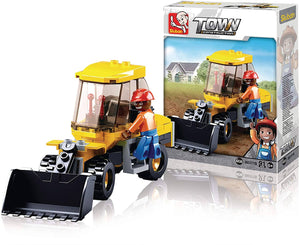 Texas Toy Distribution - 4-in-1 Construction Display Set, Building Bricks x2 of each