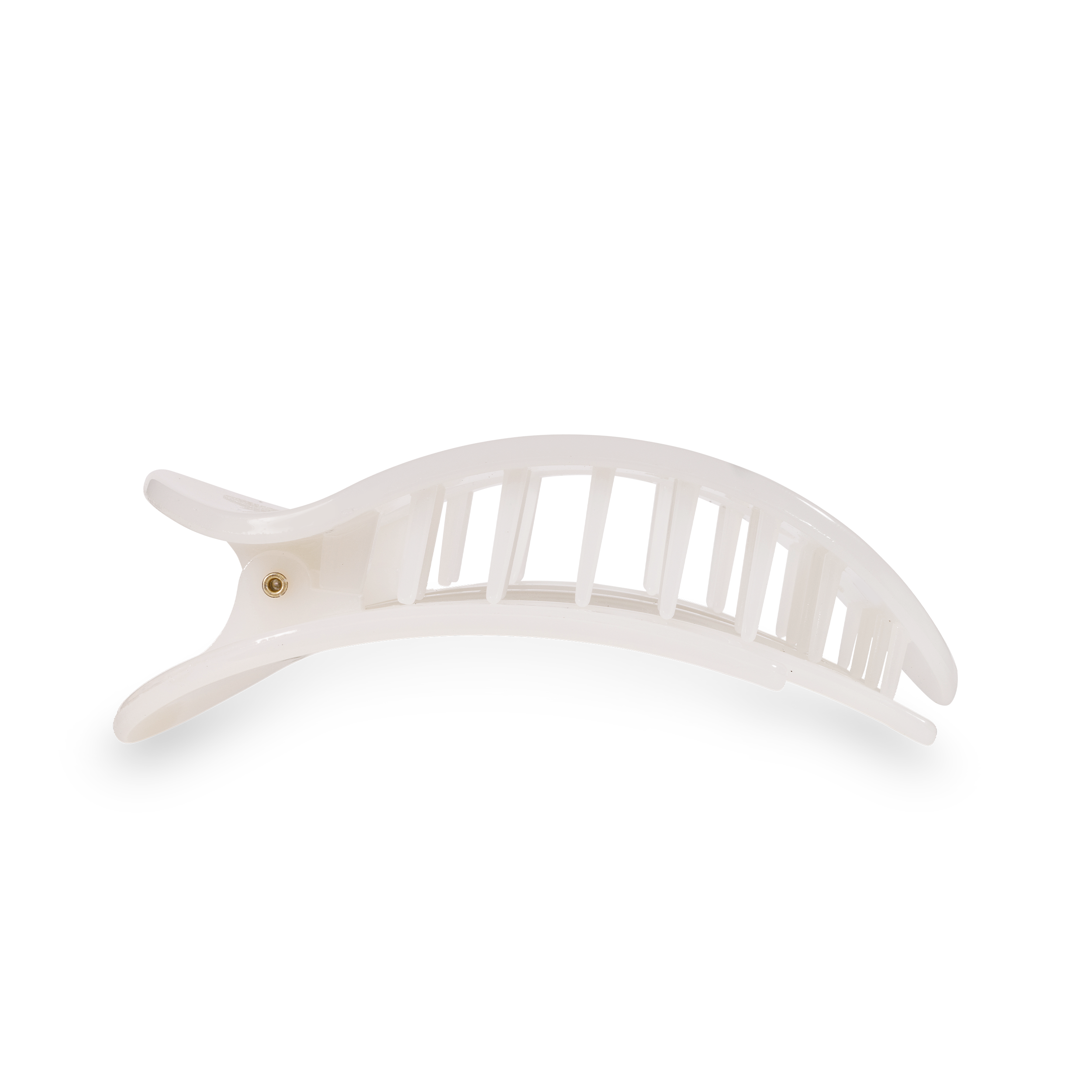 TELETIES - Coconut White Large Flat Round Clip