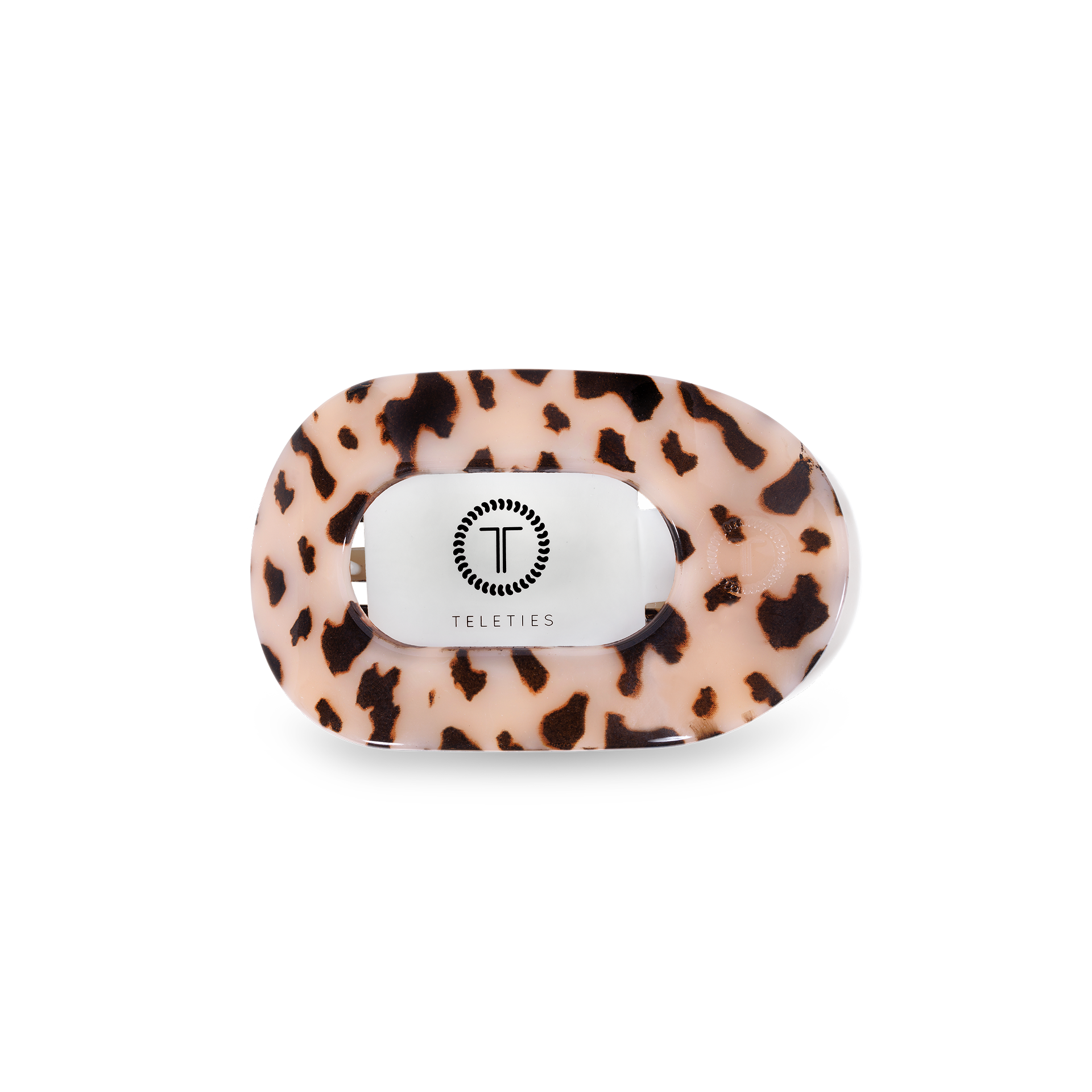 TELETIES - Blonde Tortoise Small Flat Round Clip