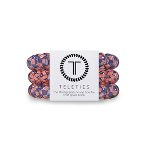 TELETIES - Stars and Stripes - Large Spiral Hair Coils, Hair Ties