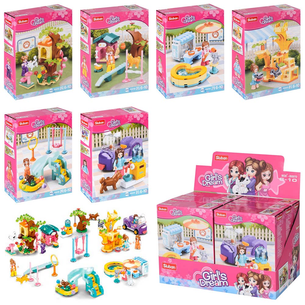 Girls dream pet playground building set