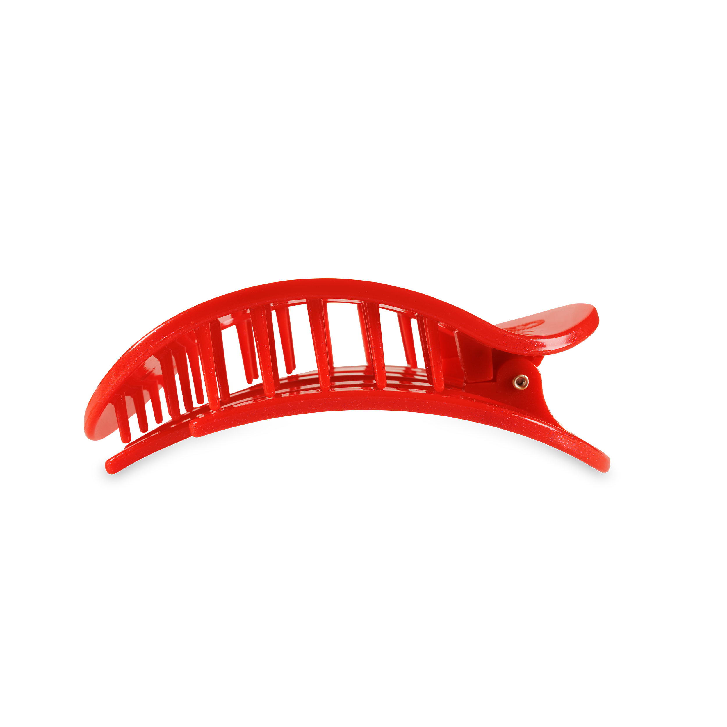 TELETIES - Round Flat Hair Clip | Medium | Rudolph Red