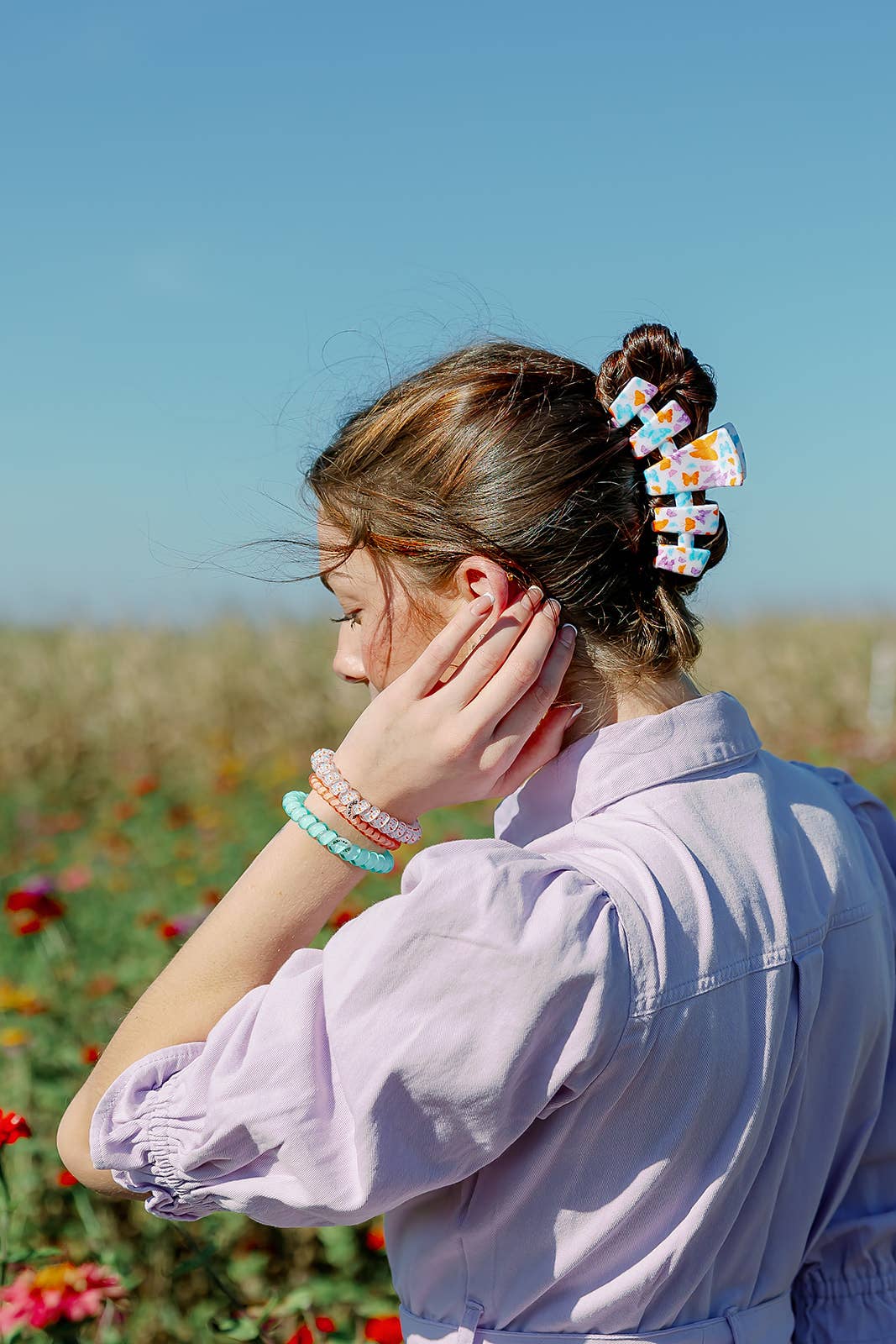 TELETIES - Classic Fluttering By Large Hair Clip