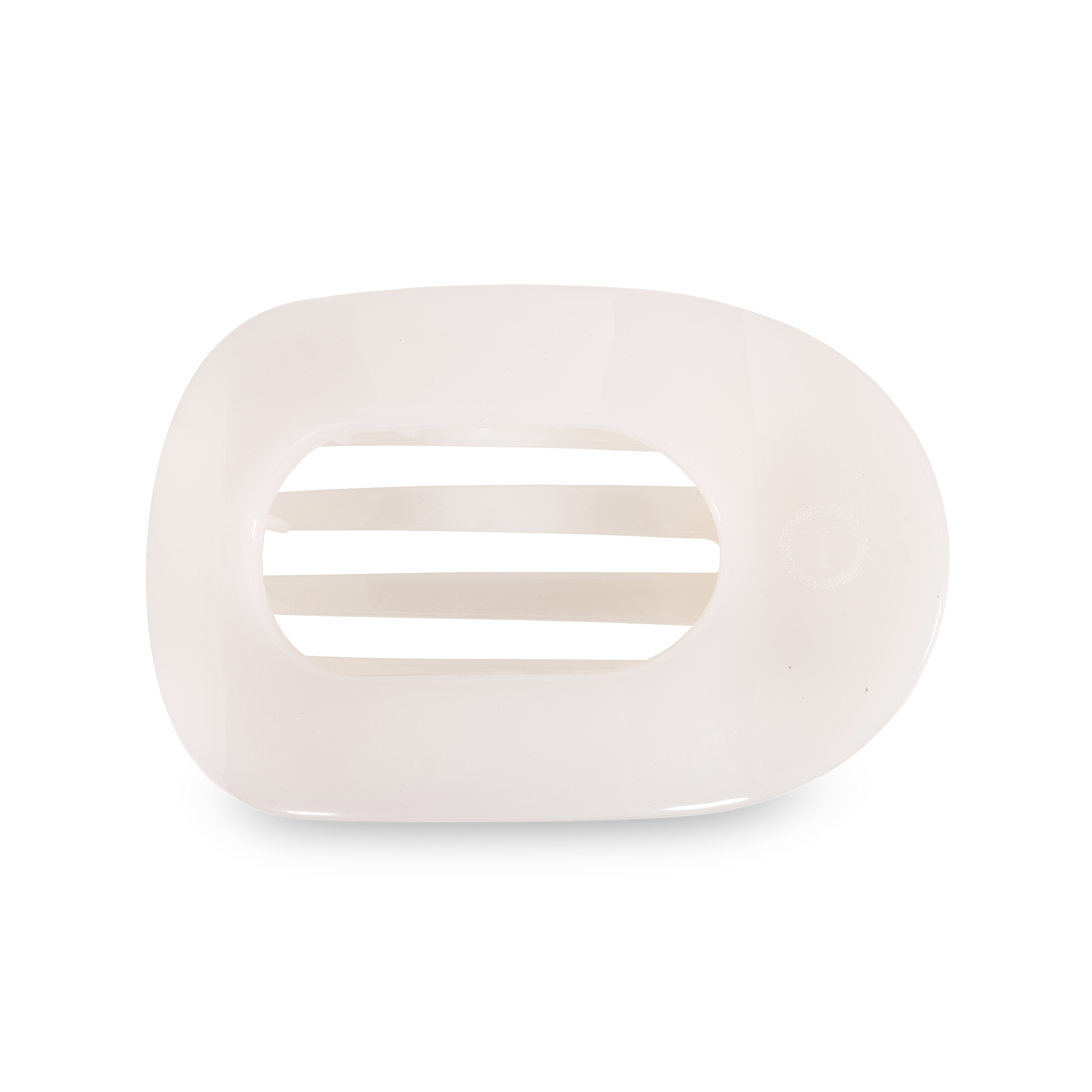 TELETIES - Coconut White Large Flat Round Clip