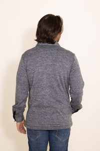 Simply southern mens heather grey shacket