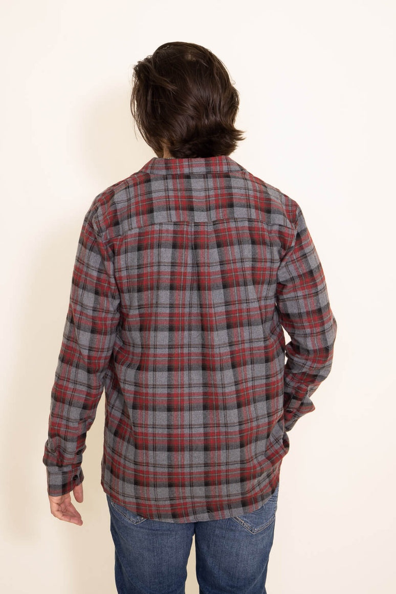Simply southern mens red plaid flannel
