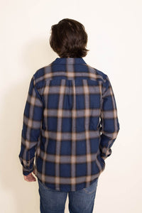 Simply southern mens plaid navy flannel