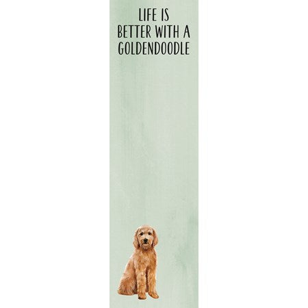 Life is better with a golden doodle notepad