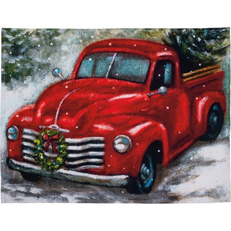Red truck towel