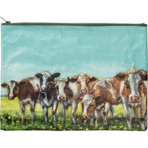 Cow zipper folder