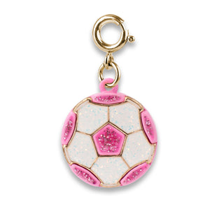 Glitter soccerball charm