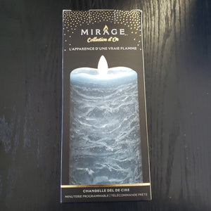 Blue led wax timer candle